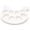 LEONARDO LUXURY HOME DESIGN Piatto Portauova Pasquale a Forma di Gallina 26x21x2,5H cm Vassoio Decorativo Uova Colorate e Dolci Centrotavola Primavera Pasqua Idea Regalo