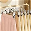 Niulab Grucce per pantaloni in metallo, set da 10 pezzi, lunghezza 40 cm, con clip regolabili per pantaloni, calze, gonne, salvaspazio, gancio girevole a 360°