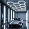 FTL Plafoniera LED Esagonale per Garage,14 Luci Lampada a LED Esagonale,456W 6500K Luce Bianca Luci a Nido d'Ape LED da Soffitto,220V Lampada a LED a Nido d'Ape per Officina,Autolavaggi,Esposizione