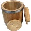 Generisch Casseruola per crauti da 20 l, in rovere, cetriolo, contenitore in legno da inserire per verdure (ottich), con coperchio e piastra di pressione, vaso da giardino, secchio in legno di quercia
