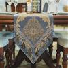 TOPLUXE Runner da Tavola in Tessuto Damascato, Decorazione per Tavolo da Pranzo/ Cucina/ Ristorante/ Banchetto/ Festa (33x180cm, Blu Grigio)