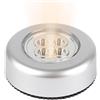 Zvn Zojne Luci Con Pulsanti Adesivi - Con Rubinetto a Pressione | Notturne LED | Wireless Sotto L'armadio | a Batteria Per Armadio, Bancone, Cucina