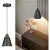 Klighten Lampada a Sospensione E27, Nero, Lampadina non Inclusa | Regolabile in Altezza, Lampadario a Sospensione Moderne in Ferro per Tavolo da Pranzo Soggiorno Cucina Camera da Letto