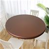 Cozomiz Copritavolo Sotto Tovaglia Rotonda Rettangolare Tavolino Impermeabile Antimacchia Kitchen Decoration per Tavola da Pranzo Marrone 60m Taglio Aderente Rotondo