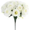 BUTIFULSIC Bouquet di Rose Artificiali Bianche per Cimitero, Fiori Finti in Seta e Plastica, Mai Appassiti, Facili da Curare, per Cerimonie Commemorative