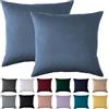 Beqnat Federa per cuscino, 40 x 40 cm, set da 2 pezzi, azzurro, 100%