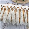 PLIAGE 3 Metri/Lotto Beige Cotone Annodare 10 Centimetri Pizzo Trim Allargato Nappa Frangia Abbigliamento Vestito Accessori Fai da Te