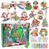 CAYUDEN 15 Pcs Natale Diamond Painting Portachiavi, 5D Pittura Diamante Portachiavi Ciondolo per Pittura con DIY Diamanti per Diamond Painting Keychain Diamante Decorazioni Natalizie Regalo Compleanno
