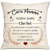 Bommex Cara Mamma Che Sei Più Coraggiosa di Quanto Credi - Copricuscini Regalo d'Ispirazione per la Festa della Mamma, Compleanno, Natale da Figlia o Figlio (Cara Mamma-1)