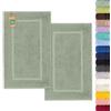 Lavea® 2 Tappetini Bagno 50x80 cm in 100% Cotone - Tappeti Bagno Assorbenti e Lavabili - Ideali come Tappeto Bagno o Tappetino Doccia - Eucalipto