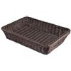RT&BS Grande Cestino da Pane in Vimini Rettangolare, Cesti da Frutta in Vimini, Cestino Espositivo, Cesto da Conservazione Intrecciato a Mano per Pane, Verdura, Frutta, Snack (Caffè, G)