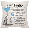 Bommex Cuscino Copertina Regalo per Figlio - Compleanno e Natale