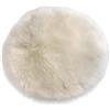 Gralara Cuscino Rotondo per Seduta, Pelo Lungo, Tappeto, Accessori per Foto, Bianco 40 cm