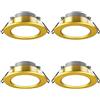 FROIDEXG Faretto da Incasso A LED Faretti da Incasso Commerciali per La Casa Soggiorno Camera da Letto Plafoniera Antiriflesso Dorata 3W/5W/7W Luci per PC in Alluminio 1 Confezione