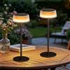 KuflooQ Lampada da tavolo solare a LED senza fili per esterni con USB ricaricabile