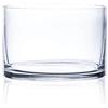 matches21 HOME & HOBBY matches21 - Vaso decorativo in vetro a forma di cilindro, in vetro, taglio freddo, 1 pezzo, diametro 15 x 10 cm
