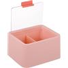 CAXUSD Organizer Per Cosmetici e Scatola Di Dischetti Di Cotone Coperchio, Contenitore Porta Cotton Fioc Doppio Scomparto Salvaspazio Per Bagno e Camera Da Letto