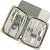 VELAJA Set Manicure 9 Pezzi, Kit Pedicure in Acciaio Inox con Astuccio, Set Professionale per la Cura delle Unghie con Tagliaunghie, Forbicine, Lima in Vetro per Casa e Viaggio