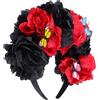 VALICLUD Cerchietto Floreale Corona Di Fiori Messicani Per Donna, Fascia Per Chioma Fiori Artificiali, Copricapo Per Feste Di Halloween, Carnevale e Celebrazioni Tradizionali
