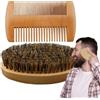 Tktouci Set Spazzola e Pettine per Barba - Kit Spazzola e Pettine per Barba e Baffi in Setole Naturali di Cinghiale | Prodotti Ergonomici per Styling, Rasatura, Cura, Rimozione Detriti e Massaggio