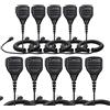 TechSide Microfono Altoparlante da Spalla Impermeabile 2 Pin per Keenwood + Jack 3,5 + Clip Girevole Radio ricetrasmittenti | TS-T9+ TI-F8+ Midland G10 G11V CT210 BaoFeng UV5RA UV-82 (10 Pz)