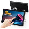 Aurevita Mini monitor HDMI da 7 pollici, monitor VGA portatile con AV BNC, schermo LCD 1024 × 600 con touch screen, altoparlanti integrati, angolo di visione IPS a 178°, display multifunzione per Raspberry Pi