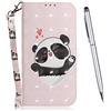TOUCASA Cover per Galaxy A70 / A70S, Flip Custodia [3D Superficie] PU Pelle Portafoglio Unico Sottile Funzione TPU Antiurto Flip Cover a Libro per Samsung Galaxy A70 / A70S (Lindo Panda)