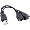 Générique Splitter USB 1 A 2 - Splitter USB 2 In 1 Uscita, Cavo Y Ad Alta Velocità Flessibile-Splitter Porta -Splitter -Y | Cavo U-S-B Versatile, U-S-B Femmina A Maschio Per Tastiera,