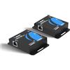 Orei Balun 4K HDMI Extender Balun UltraHD 4K @ 60Hz 4:4:4 su singolo cavo CAT6/7 con HDR & IR Control-cavo Ethernet fino a 50 m - Loop Out (UHD-IPC165-K)