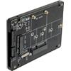 NGFF Combo 2-in-1 M.2 B+M-key e mSATA 68Pin SSD a SATA 3.0 22Pin da 2,5 pollici con adattatore, custodia, interruttore e coperchio nero