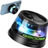 vsshe Altoparlante magnetico Bluetooth, G200 Altoparlante wireless magnetico con Luce RGB e supporto per telefono, mini scatola sonora portatile Bluetooth con Base magnetica, per superficie metallica