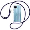 SIMao Cover Collana per Cellulare Compatibile con Realme C21Y/ Realme C25Y, Custodia Trasparente Silicone con Cordino Necklace Case Antiurto Protettivo Cover Custodia da Collo Custodia con Cordino, Blu