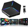 MYATOTO AI Box 8G+128G Adattatore Wireless Android Auto CarPlay, App Android Complete, HDMI, Set con Telecamera DVR AC-HD21F 1080P e scanner OBDII AC-4450, DriveChat AI, ScenePilot 2.0, GPS TrackHU