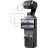 Anoowkoa 2 Pezzi Vetro Temperato per DJI Osmo Pocket 4/DJI Osmo Pocket 3 +2 Pezzi Fotocamera Pellicola Protettiva,Ultra Chiaro Trasparente, Resistente ai Graffi, Facile da Installare