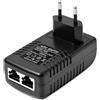 Powice Alimentatore PoE Injector 12 V 2 A, 24 W con 2 porte RJ45