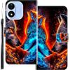 WUACYEAMING Custodia Compatibile con Redmi Note 17,con Slot Carte PU Pelle Portafoglio Libro Case Antiurto Bumper Motivo Magnetica Flip Protettiva Resistente Due lupi