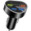 Generic Caricabatterie per accendisigari Ricarica rapida per auto USB - Caricabatterie rapido per auto da 66 W con display di tensione a LED - Adattatore universale per caricabatterie da auto, caricaba