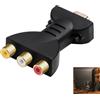 Ihteyuo Adattatore HDMI a RCA, adattatore HDMI 3 RCA Convertitore AV composito a CVBS, uscita video audio per TV vecchio proiettore monitor, compatibile con 1080P 720P con connettori rosso bianco giallo
