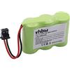 vhbw batteria compatibile con Panasonic KX-T3725, KX-T3720, KX-T3712, KX-T37101, KX-T3710, KX-T37201 telefono fisso cordless (600mAh, 3,6V, NiMH)