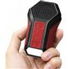 Plyee Audio Altoparlante Bluetooth Indossabile con Luce, Altoparlante Portatile Clip & Mic Integrato, Musica/Chiamate in Vivavoce, Ideale per Lavoro, Ciclismo e Attività All'aperto (Rosso)