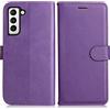 DENDICO Cover per Galaxy S21 Fe, Premium Portafoglio PU Custodia in PU Pelle, Flip Libro TPU Bumper Caso per Samsung Galaxy S21 Fe, Viola