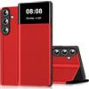 Nshkeji Cover per Samsung Galaxy A16 Custodia Pelle Portafoglio Flip a Libro con Porta Carte Slot Funzione Supporto Clear View Antiurto Caso Protezione Custodia per Samsung A16 5G Case