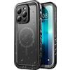 SPORTLINK Cover per iPhone 13 Pro Max Impermeabile 360 Antiurto, Nero/Mag | Militare Protettiva Rugged Resistente Custodia Antipolvere Subacquea IP68 Waterproof, Fotocamera/Schermo Doppia Protezione