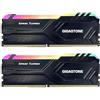 Gigastone 【RGB DDR4 RAM】GIGASTONE Game TURBO 16GB Kit(2x8GB) DDR4 3200MHz PC4-25600 CL 16-18-18-40 Intel XMP 2.0 AMD Ryzen 1.35V UDIMM 288pin Unbuffered Non ECC Ideale Desktop alta prestazione Memoria-Nero