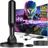 WEIMEIH Antenna TV Interna Amplificata Potente, 2026 Nuova Antenna Digitale Terrestre con Amplificatore di Segnale 4K 1080P, 500+ KM Lungo Raggio, Base Magnetica per Smart TV/Vecchia TV/Camper