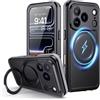 Lanhiem Cover per iPhone 17 Pro con Supporto IP68 Impermeabile Antiurto | Nero,Waterproof,360 Completa,Resistente,Protezione Dello Schermo,con Mag-Safe,Antipolvere,Militare,Integrale,Anti Urto,Rigida
