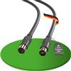 conecto cavo antenna SAT coassiale cavo satellitare TV 2,00m doppia schermatura, da spina IEC a presa IEC, per HDTV, ricevitore, satellite, DAB, radio, nero