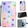 KENHONER Custodia per Samsung Galaxy S22 Ultra, impronta | Portafoglio Pelle PU, Magnetica, Resistente Agli Urti, Scomparto Carte Credito, Pieghevole, Flip Libro, Motivo