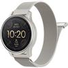 Astorgos Cinturino Metallo 20 mm Compatibile con Garmin vivoactive 6/5/3 | Acciaio Inossidabile a Maglia, Fibbia Magnetica, per Forerunner 570 42mm/55/245/645, Venu, Uomo Donna, Luce delle Stelle