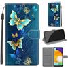 KENHONER Custodia per Samsung Galaxy A13 4G/5G/A04S, Farfalla | Portafoglio Pelle PU, Magnetica, Resistente Agli Urti, Scomparto Carte Credito, Pieghevole, Flip Libro, Motivo